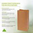 thumbnail image 2 of Prime Line Packaging Disposable Kraft Paper Bags, Brown Lunch Bags Extra Small for Takeout Goodies, Groceries, Snacks, Treats, Party Favors, Bulk, 5x3.13x9.75 (4LB), 2 of 5