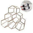 thumbnail image 1 of Shengyu Tabletop Wine Rack 6 Bottle Wine Holder Modern Metal Wine Rack Desktop Wine Bottle Holder Rose gold, 1 of 6