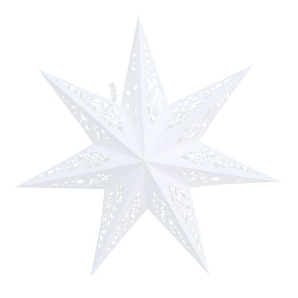 45cm Hollow Out Star Party Light Cover Window Grille Home Bedroom Night Light Cover (White)