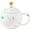 White, variant on DanceeMangoo Kawaii Astronaut Mug with Lid and Spoon, Handmade Cute Ceramic Cup for Coffee, Tea, Milk, Water, Space Mug Novelty Gift Dark Blue 450ml/15oz