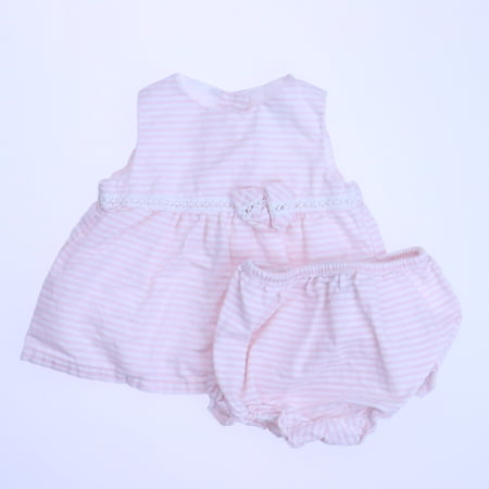 

Pre-owned Janie and Jack Girls Pink | White Dress size: 3-6 Months