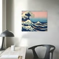 thumbnail image 3 of Nawypu Great Wave of Kanagawa Katsushika Hokusai Extra Large Modern Gallery Wrapped Giclee Canvas Prints Abstract Seascape Sea Artwork Pictures Paintings on Canvas Wall Art for Home Decor, 3 of 4
