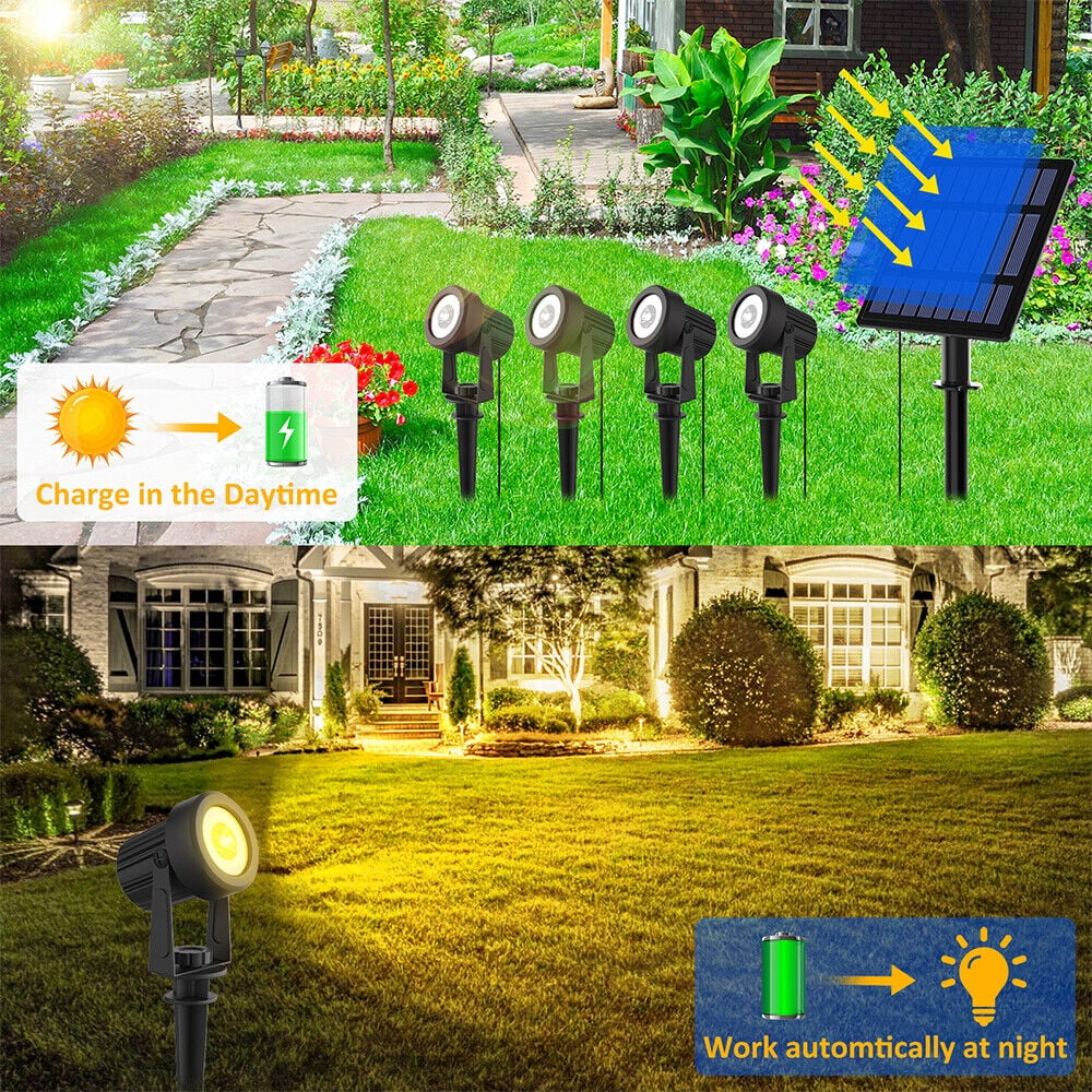 6 in 1 Solar Lights Outdoor, Solar Powered Spot Lights, IP66 Waterproof Outdoor  Solar Landscape Spotlights with 3 Levels Lights for Garden Yard Pathway  Downlight - Walmart.com, image size:1000x1000