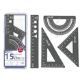 thumbnail image 4 of Juego de reglas de aleación de aluminio, juego de cuatro piezas, juego de reglas de placa triangular, regla de metal, regalos para estudiantes de escuela primaria, 4 of 4