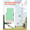 thumbnail image 2 of VEVOR Manual Pole Saw Extendable Pole Tree Pruner 3.87-27 ft 65Mn Steel Blade, 2 of 9