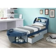 thumbnail image 2 of Rosebery Kids Lit Bateau en Bois avec Rangement et Pied de Lit, Bleu Marine, 2 of 2