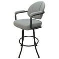 thumbnail image 3 of Crackle Glass Metal Pub Set 26" Swivel Counter Stools M-70 Hemsath Slate - Grey, 3 of 4