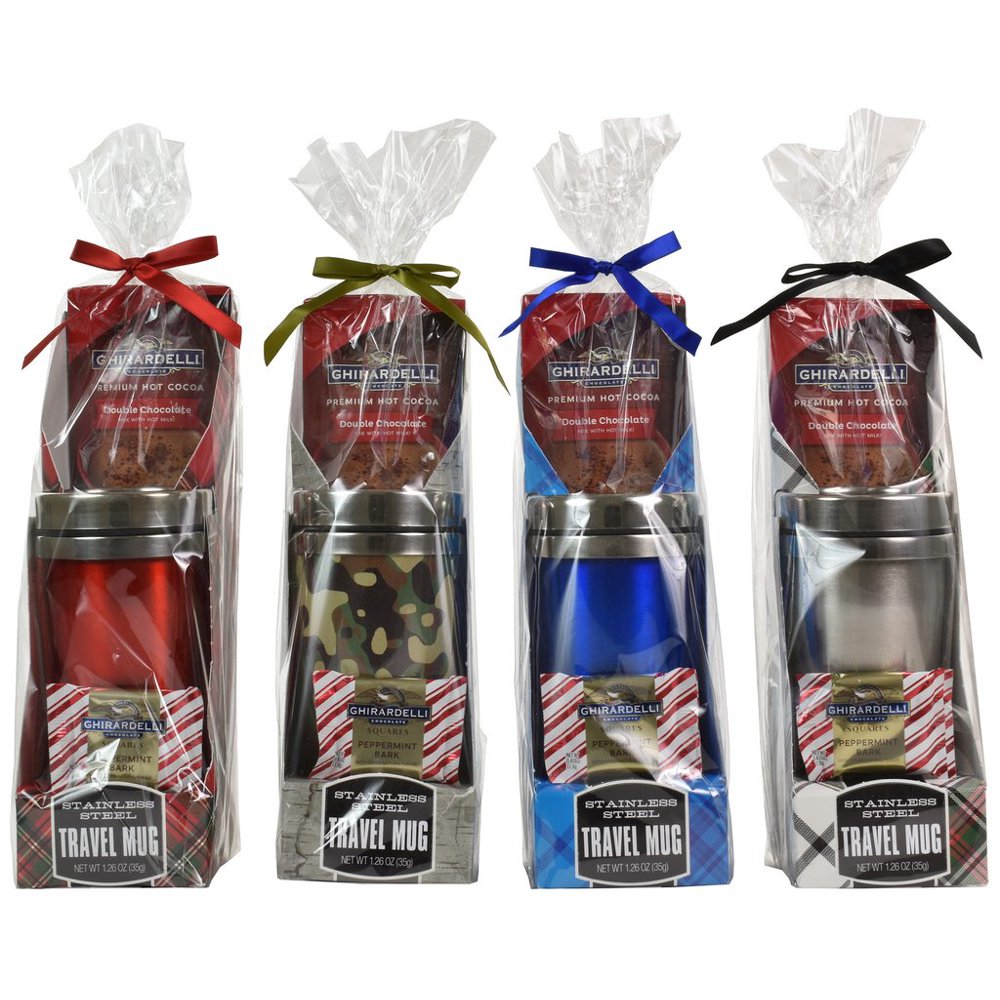 Ghirardelli Stainless Steel Travel Mug Gift Set, 1.26 oz