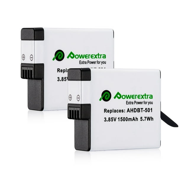Powerextra 2 Pack 3 85v 1500mah Replacement Battery For Gopro Hero 6 Hero 5 Black Digital Cameras Walmart Com Walmart Com
