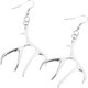 thumbnail image 4 of KAKOWELY 1 par de pendientes con elementos de astas simples, joyería creativa de cuerno de ciervo, regalo de Navidad, 4 of 5