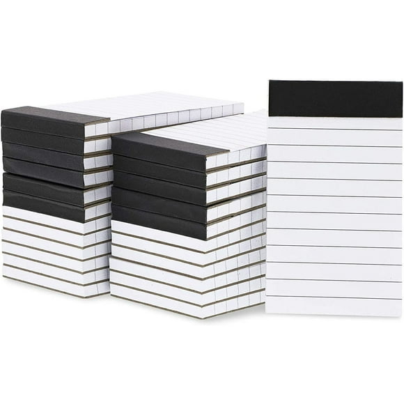 24 Pack Mini Petits Blocs-Notes de Poche Carnets Mémo Livres Papier Ligné pour Rappels, 2 x 4 Pouces, 40 Feuilles par Livre