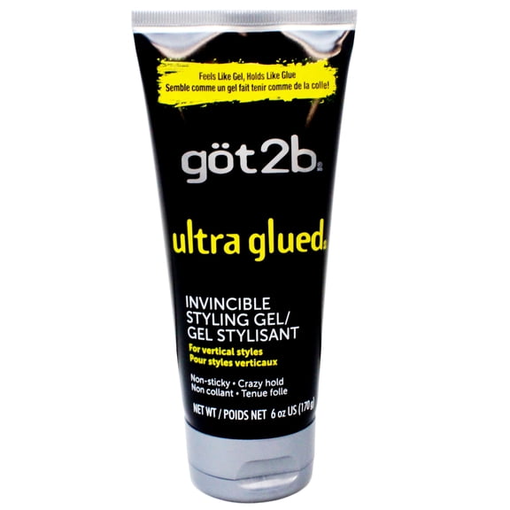 Got2b Ultra Glued Invincible Styling Hair Styling Gel with Aqua, 6 oz