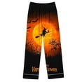 thumbnail image 6 of Halloween Pajamas Womens 2 Piece Pant Sets Pumpkin Ghost Print Long Sleeve Button Up Shirt and Bottoms Pjs Outfits, S Style #A, 6 of 6