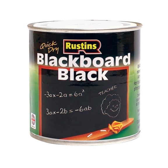 Rustins Quick Dry Blackboard Matte Black Paint 250ml