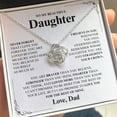 thumbnail image 3 of To My Daughter Necklace From Dad (Never Forget) Love Knot Necklace Standard Box, 3 of 3