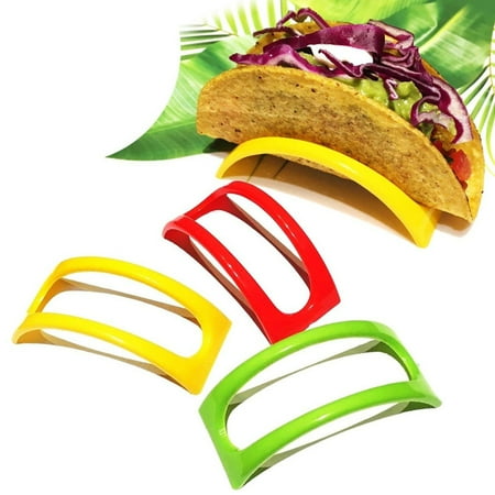 

TANGNADE 12PCS Colorful Plastic Taco Shell Holder Taco Stand Plate Protector Food Holder