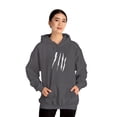 thumbnail image 6 of Effete Feline Claw Marks Scratch Unisex Heavy Blend™ Hooded Sweatshirt, 6 of 13