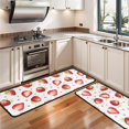 thumbnail image 3 of Kitchen Rugs Sets Of 2,Strawberry Plants Fruit Heart White Pattern Anti Fatigue Kitchen Mat Rugs Non Slip Washable,Decorative Kitchen Floor Mats for Kitchen,Sink,Laundry,17"x47"+17"x47", 3 of 5