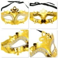 thumbnail image 3 of Unique Bargains 1 Pc Electroplated Half-face Party Mask Gold Tone Plastic, 3 of 5