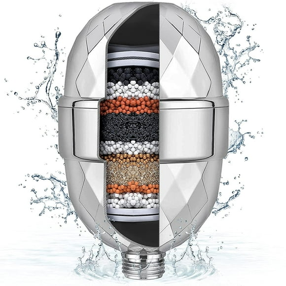 TFixol Shower Head Filter for Hard Water, High Output Shower Water Softener, Filtered Shower Head for Hard Water Remove Chlorine and Heavy Metals, Shower Filter with Vitamin C Revitalizing Skin Hair