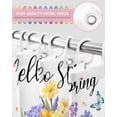 thumbnail image 5 of Easter Shower Curtain Tulip Flowers Vase Shower Curtains for Bathroom Decor Spring Lavender Plants Butterfly Bath Curtains Sets for Spring Easter Bathroom Decor Fabric Waterproof Extra Long 72" X 84", 5 of 6