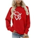 thumbnail image 2 of RKSTN Valentine's Day Sweatshirts for Women Oversized Crewneck Valentines Heart Graphic Print Sweatshirt Womens Casual Plus Size Round Neck Loose Comfy Sweatshirt Fall Spring Clothes Valentine Gift, 2 of 6