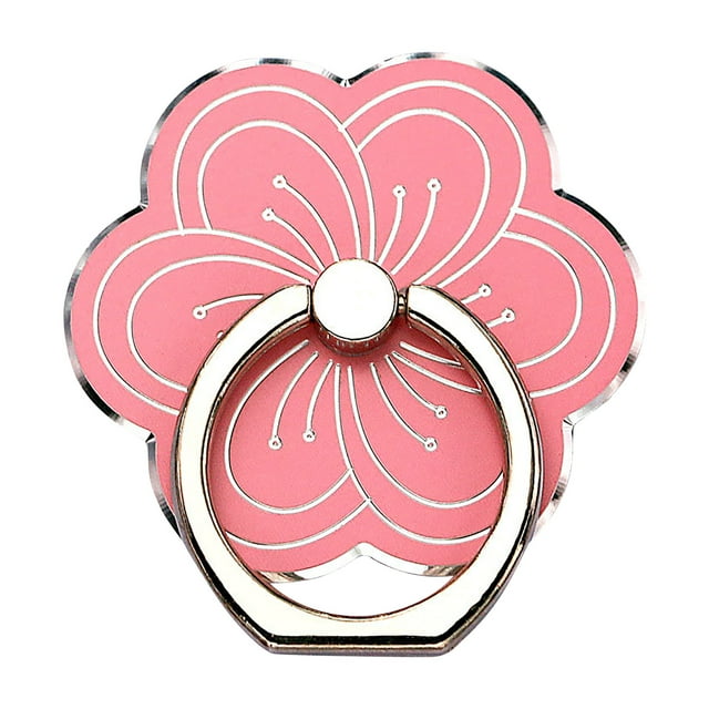 MKHSQHDG Today's Deals Cell Phone Ring Holder Flower Shape Phone Ring Holder Metal Finger Grip Finger Kickstand 360° Rotation Universal Finger Ring Phone Grip Compatible with All Smartphone