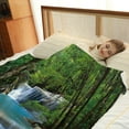 thumbnail image 4 of Mountain Waterfall Blanket Forest Trees Tropical Landscape Throw Gifts for Kids Girls Men Husband Wife Birthday Father''s Day Christmas Decor Soft Plush Throw Blanket Colorful 50"x60", 4 of 6