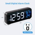 thumbnail image 6 of Onekawa Small Digital Alarm Clock for Bedroom with LED Display, Adjustable Brightness, Plug-in Electric Clock with Dual Loud Alarms, Snooze, 12/24H, Temperature & Humidity Display, 6 of 7