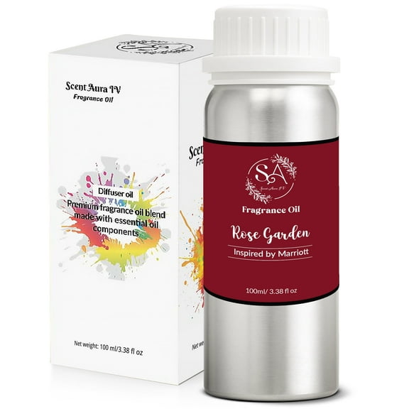 Scent Aura IV Rose Garden Fragrance Oil Inspired by Marriott Hotel, Essential Oil 3.38Fl Oz|100ml