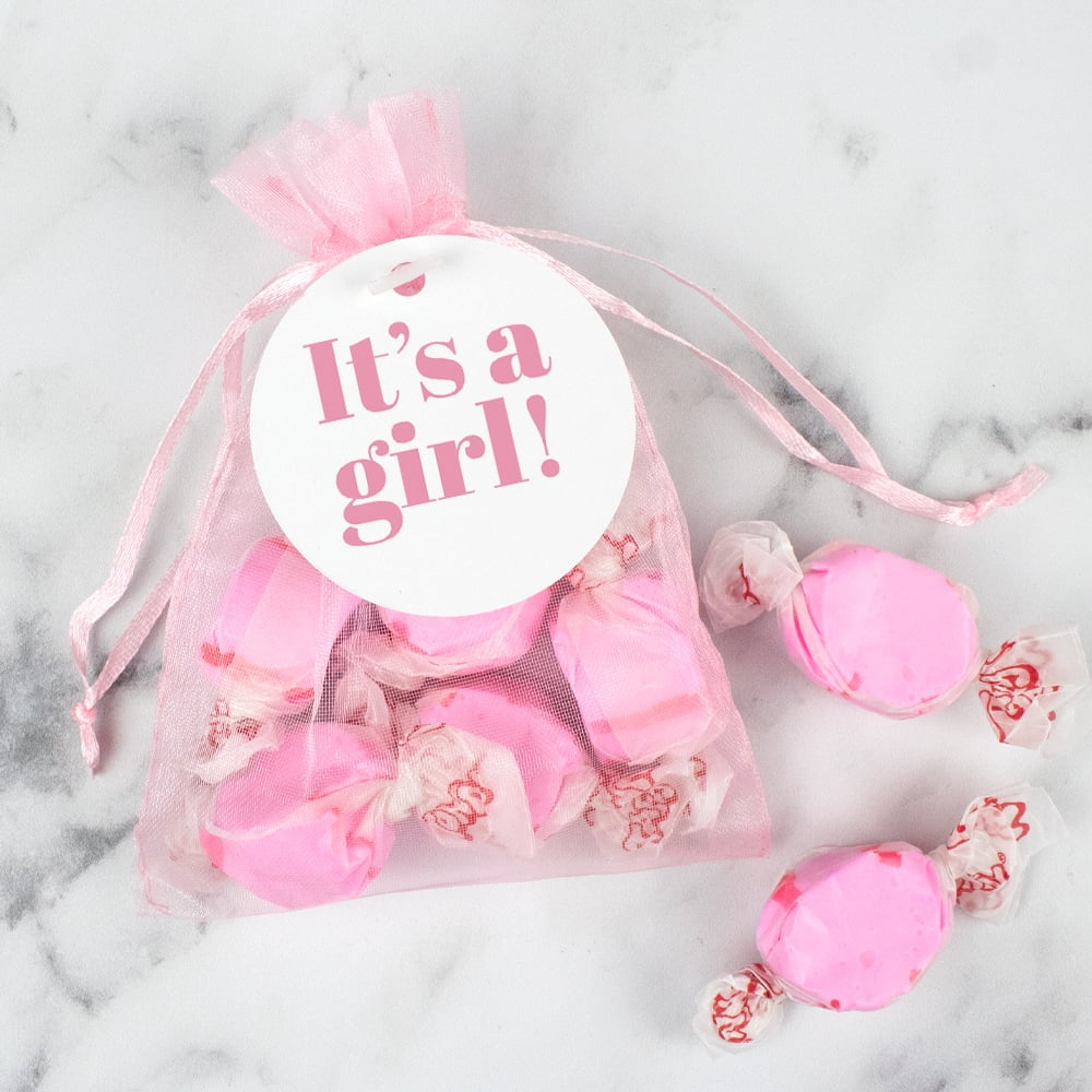12ct It's a Pink Candy Baby Shower Party Favors Pink Cherry Taffy in
