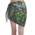 thumbnail image 2 of Kll Lush Foliage Green Plant Print Women'S Sarong Coverups Short Bathing Suit Wrap Skirt Beach Wrap Swimsuit Cover Ups, 2 of 7
