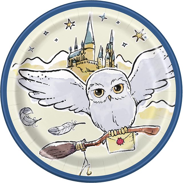 Assiettes à Dessert Rondes Harry Potter - 7 Pouces I Lot de 8