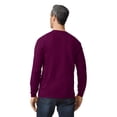 thumbnail image 5 of Gildan Men's Long Sleeve Crewneck T-Shirts – 50/50 Cotton/Polyester, Comfortable Dry Blend Fabric, 3XL, Pack of 6 in Maroon, 5 of 6