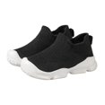 thumbnail image 3 of Akiihool Toddler Girl Sneakers Slip-On Girls Sneakers Lightweight Tennis and Athletic Shoes Design for Little and Big Kids (Black,7-8 Years), 3 of 9
