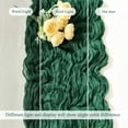thumbnail image 4 of Juego de 20 manteles de mesa de estopilla, color verde esmeralda, 55 x 300 cm, de Seveups, 4 of 8