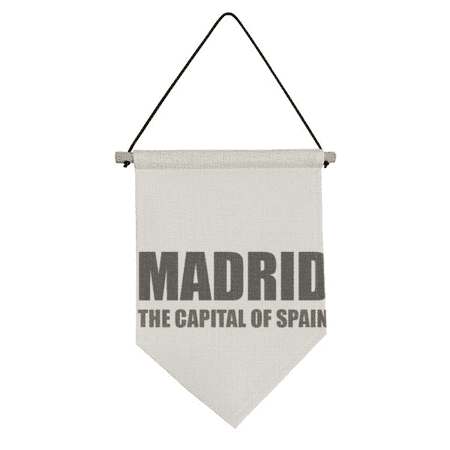 Madrid The Capital Of Spain Canvas Flag Hanging Wall Art Decor Banner
