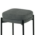 thumbnail image 5 of Set of 2 Avril Gray Boucle Backless Bar Stool with Black Metal Legs, 5 of 5