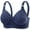 #248-Blue, variant on Women's Wireless Push-Up Middle Button Nursing Breathable Stretchable Everyday Bra - Comfortable & Functional