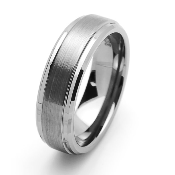 Pristine J - Men Women Tungsten Carbide Wedding Band Ring 7mm Comfort ...