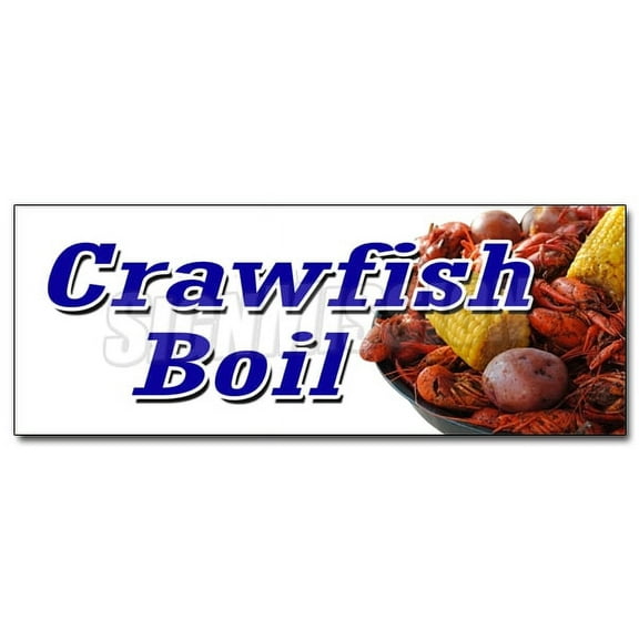 48" CRAWFISH BOIL DECAL sticker cajun buggers louisiana crayfish shellfish