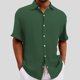 thumbnail image 4 of Camisas casuales para hombre: transpirables, de corte holgado para el verano, diseño en colores lisos para combinar con camisetas, ideales para salidas diarias., 4 of 8