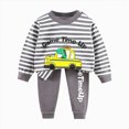 thumbnail image 3 of HFHAPW Toddler and Little Girl Boys 2-Piece Pajamas Long Sleeve Fall Winter PJ Set Kid Sleepwear, 3 of 6