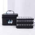 thumbnail image 3 of Diamond Storage Box with 84 Plastic Clear Bottles Cartoon Pattern Large Capacity Portble Organizer Box Carry Case with Zipper for Painting Accessories Tool Nail Art Rhinestones Pills Small Parts, 3 of 8
