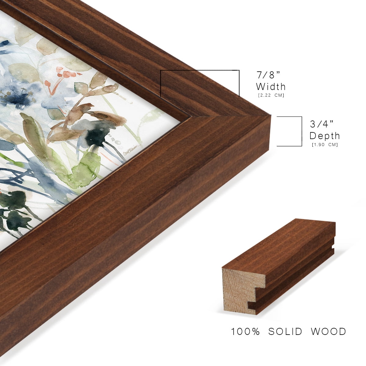 Holland Spring Mix -Framed Print w/glass-Chestnut