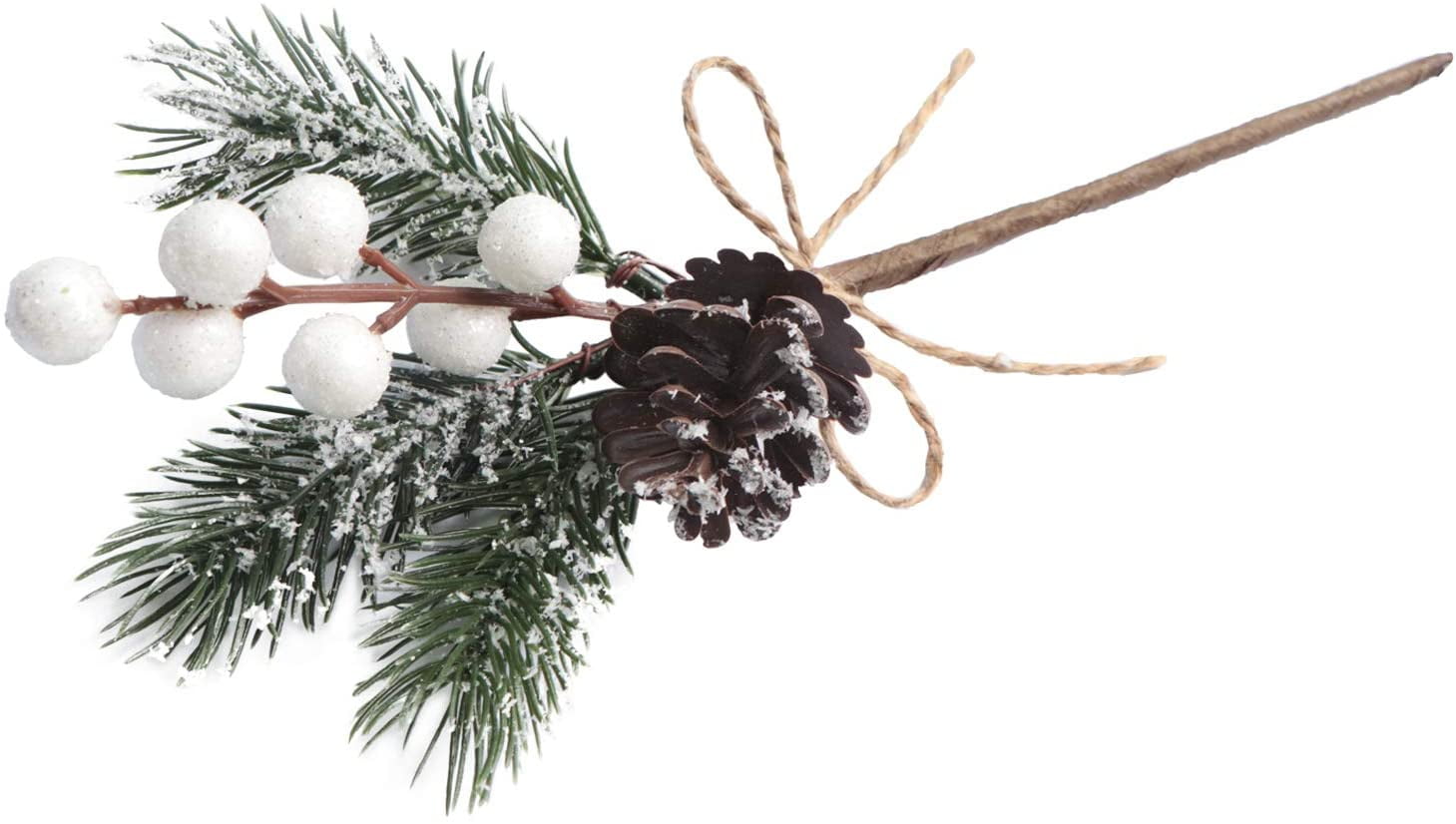 Wintery Woodland White Artificial Pinecone and Twig Hanger 