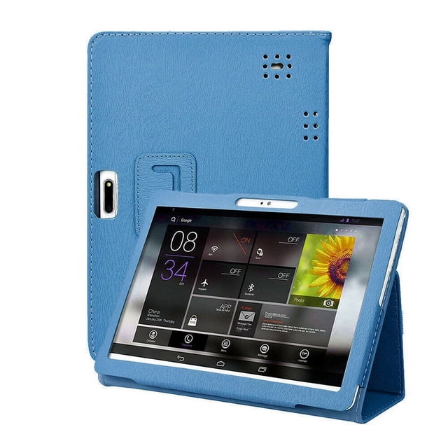 Universal 10/10.1 Inch Leather Stand Cover Case for Android Tablet 24X17cm PC Protective Cover Tablet Case Protective Cover Blue