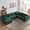 Green, variant on 128.3" Oversized Modular Sectional Sofa 7 Seater U Shaped Upholstered Couches Cloud Couch with Deep Seat for Living Room, No Assembly Required, Green