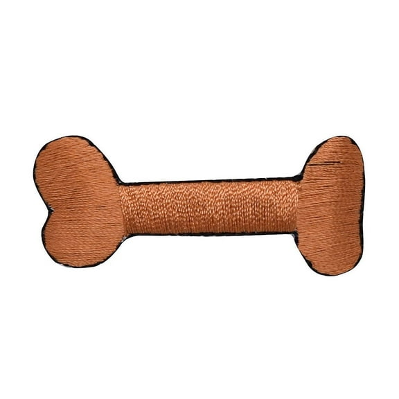 Large - Brown Dog Bone - Iron on Applique/Embroidered Patch