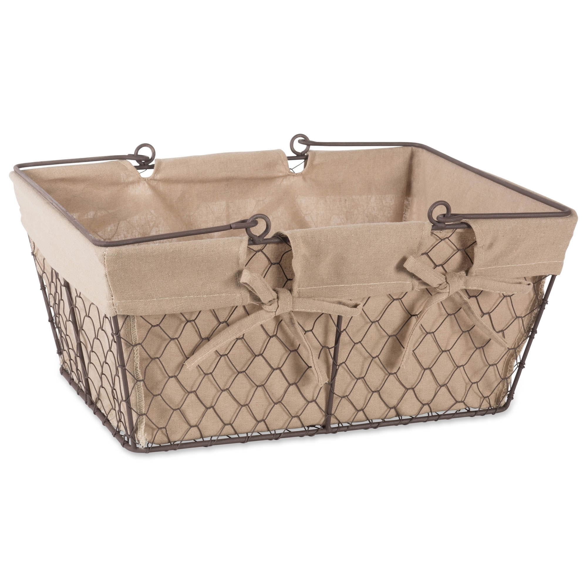DII, Chicken Wire Basket, Removable Liner, Egg Basket with Handles